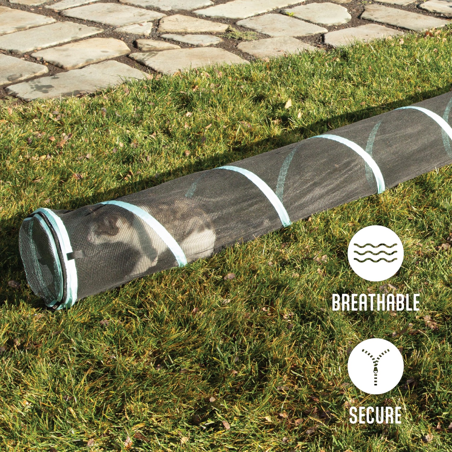 Kitty City Outdoor Cat Tunnel 3 Metre Play Run, detail view
