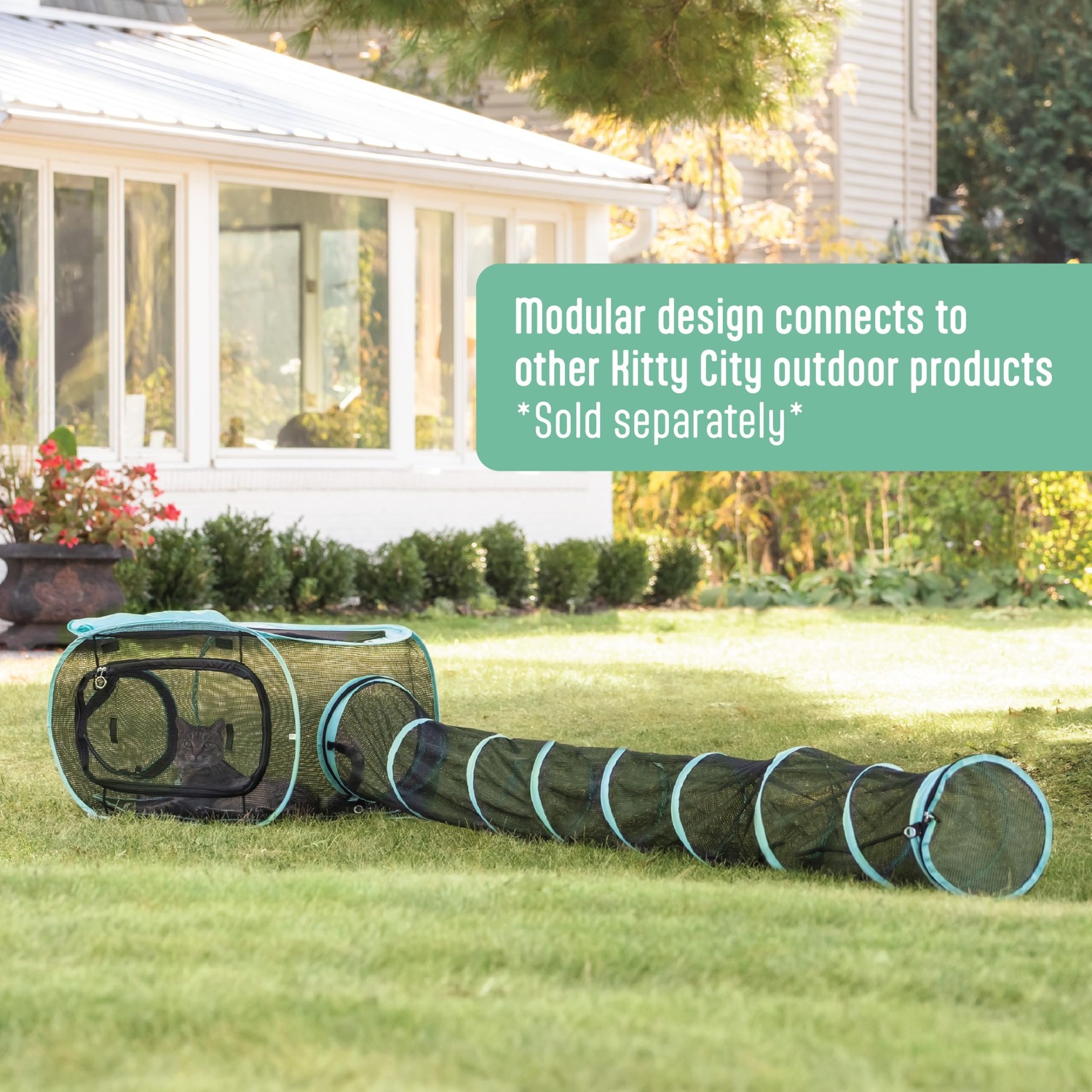 Kitty City Outdoor Cat Tunnel 3 Metre Play Run: image 4