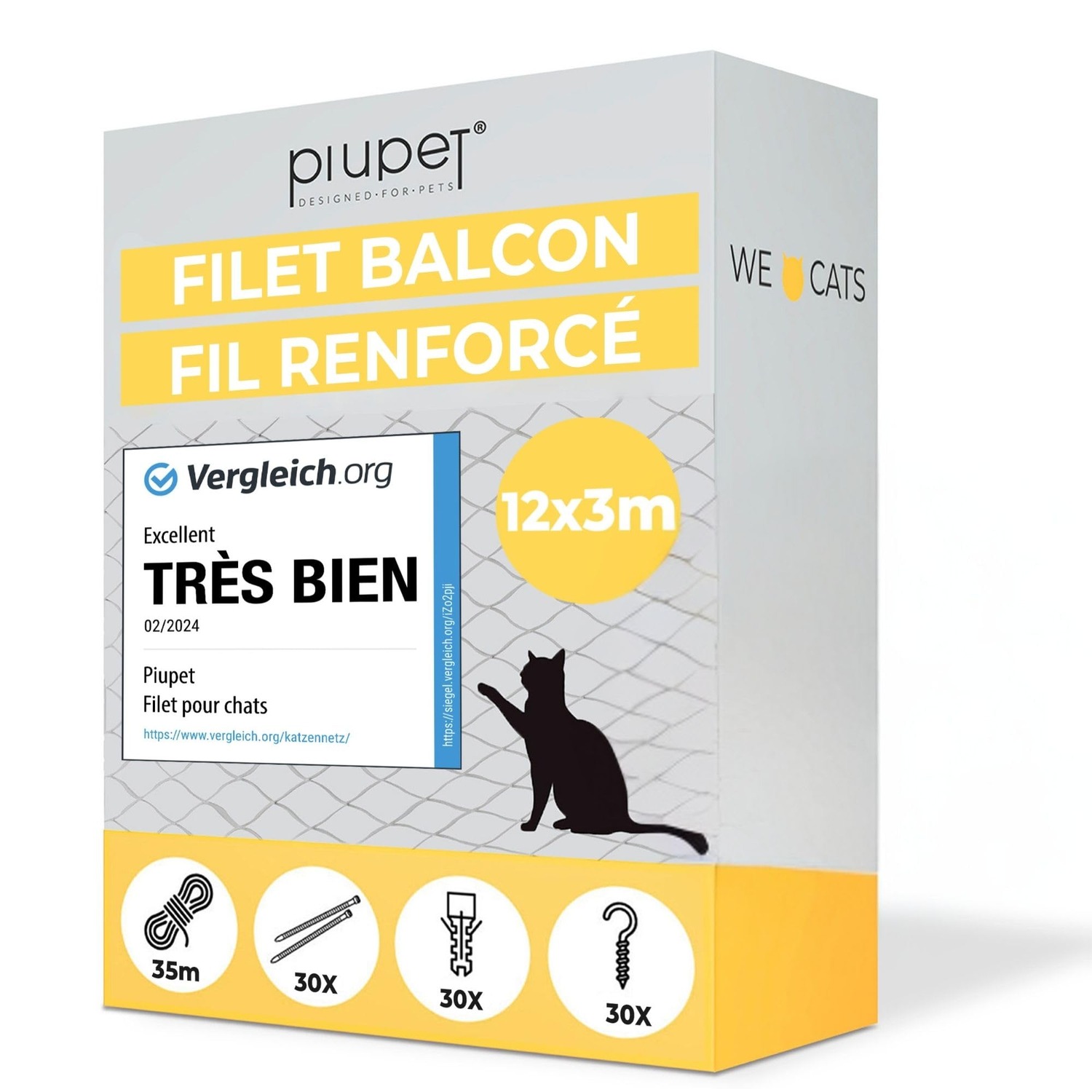 PiuPet Wire Reinforced Cat Safety Net 8m x 3m: image 7