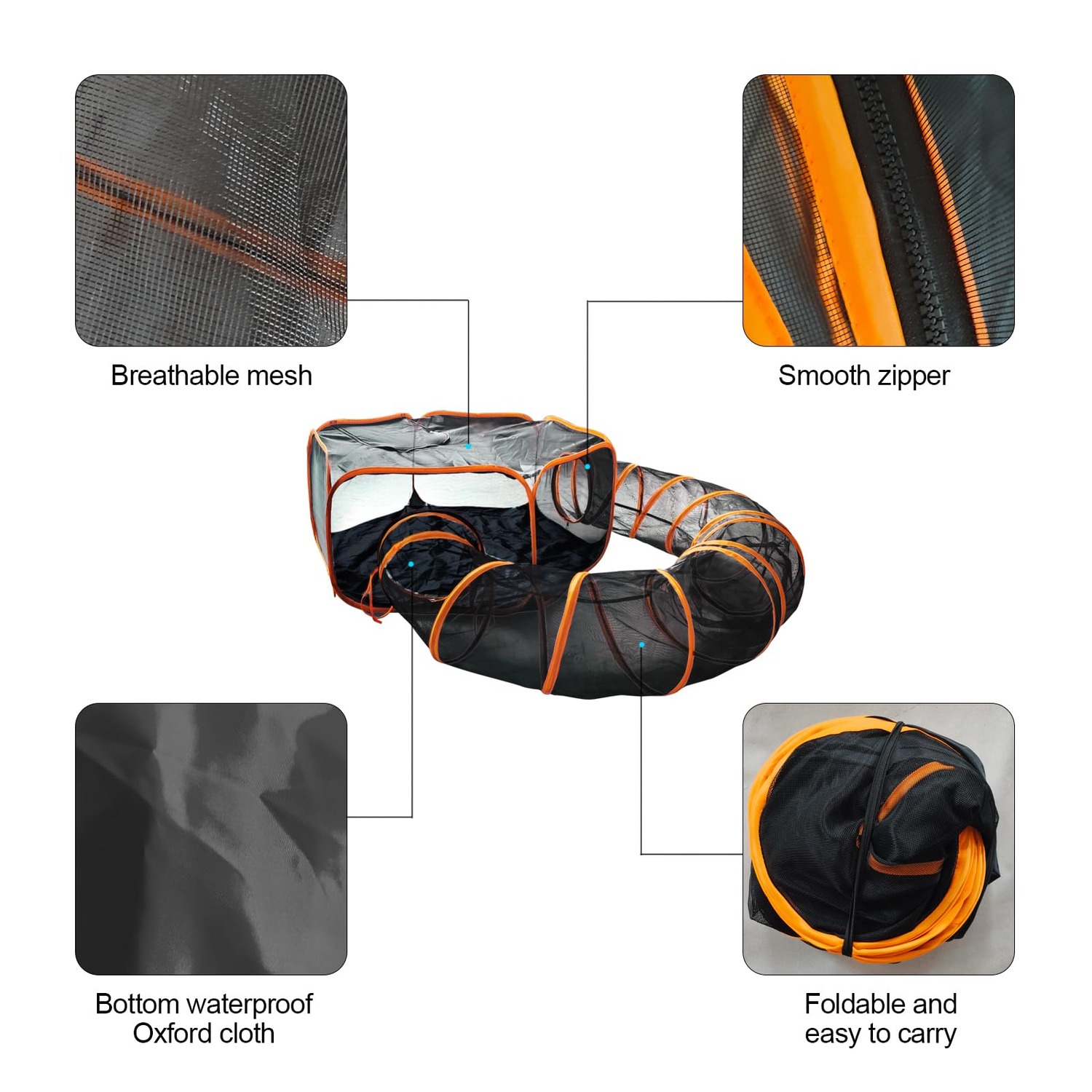 Foldable Cat Enclosure with Tunnel: image 5