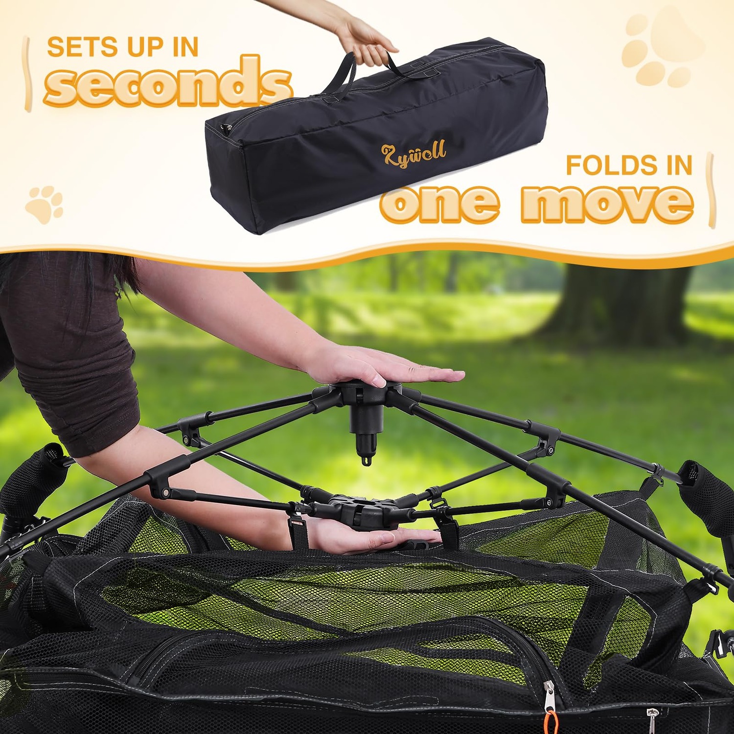 Pop-Up Cat Enclosure with Three-Tier Mesh Tent: image 4