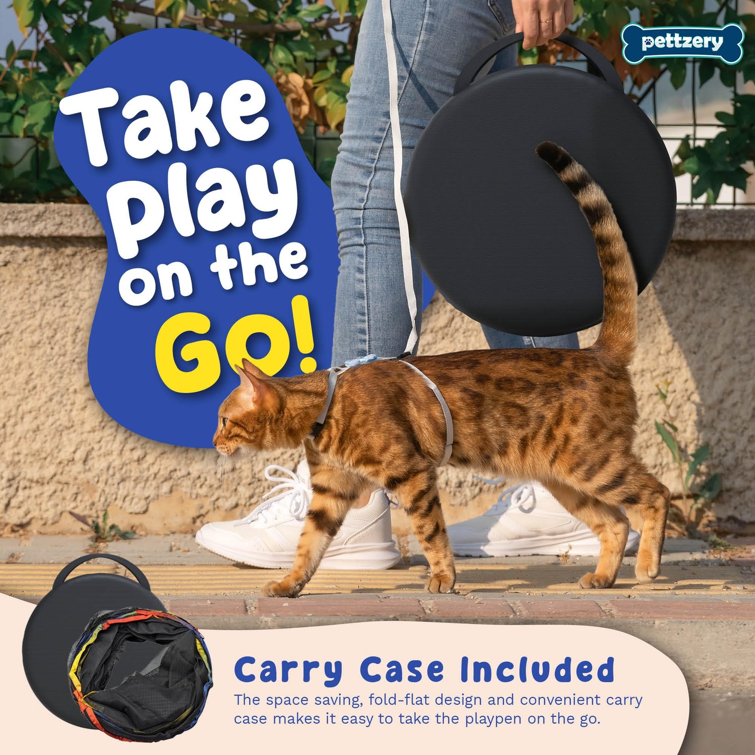Pettzery Portable Catio Tent with Play Tunnel: image 6