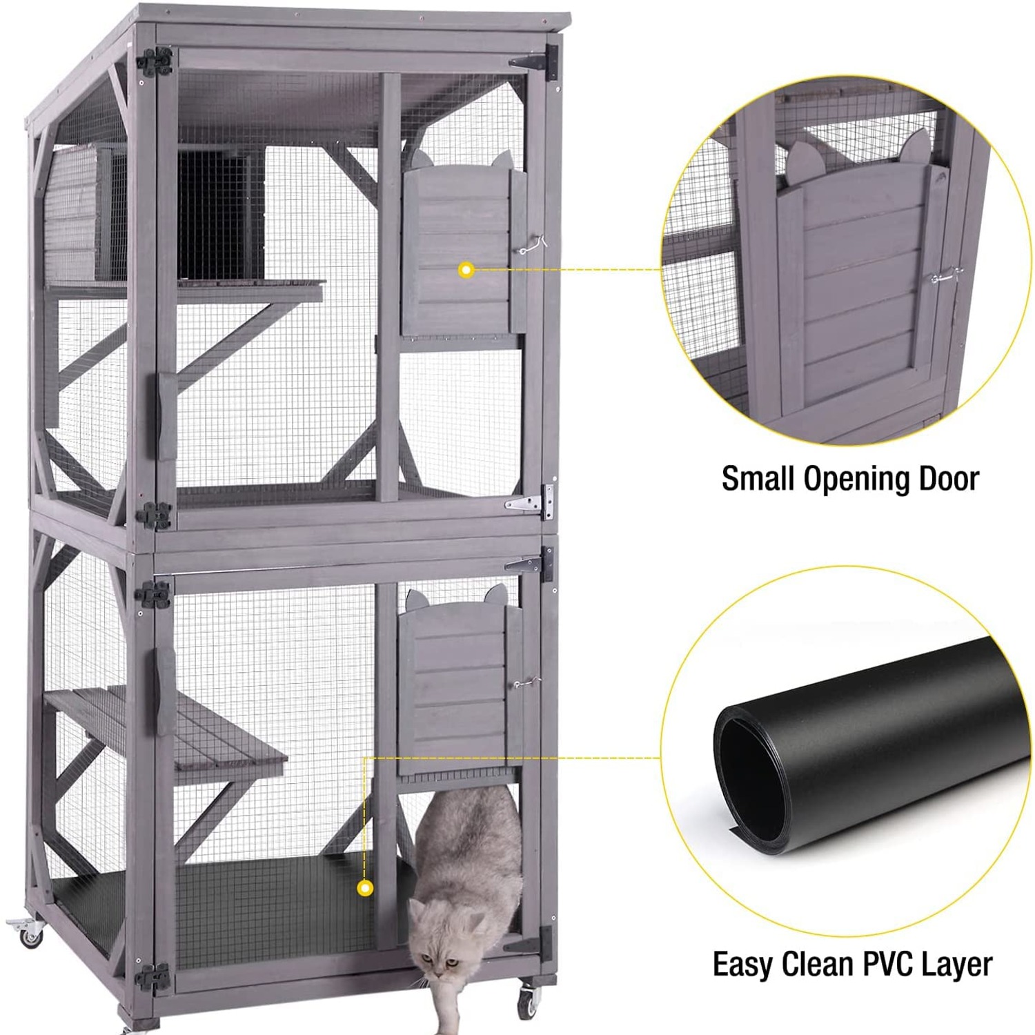 Walk-In Wooden Catio Outdoor Cat Enclosure: image 6