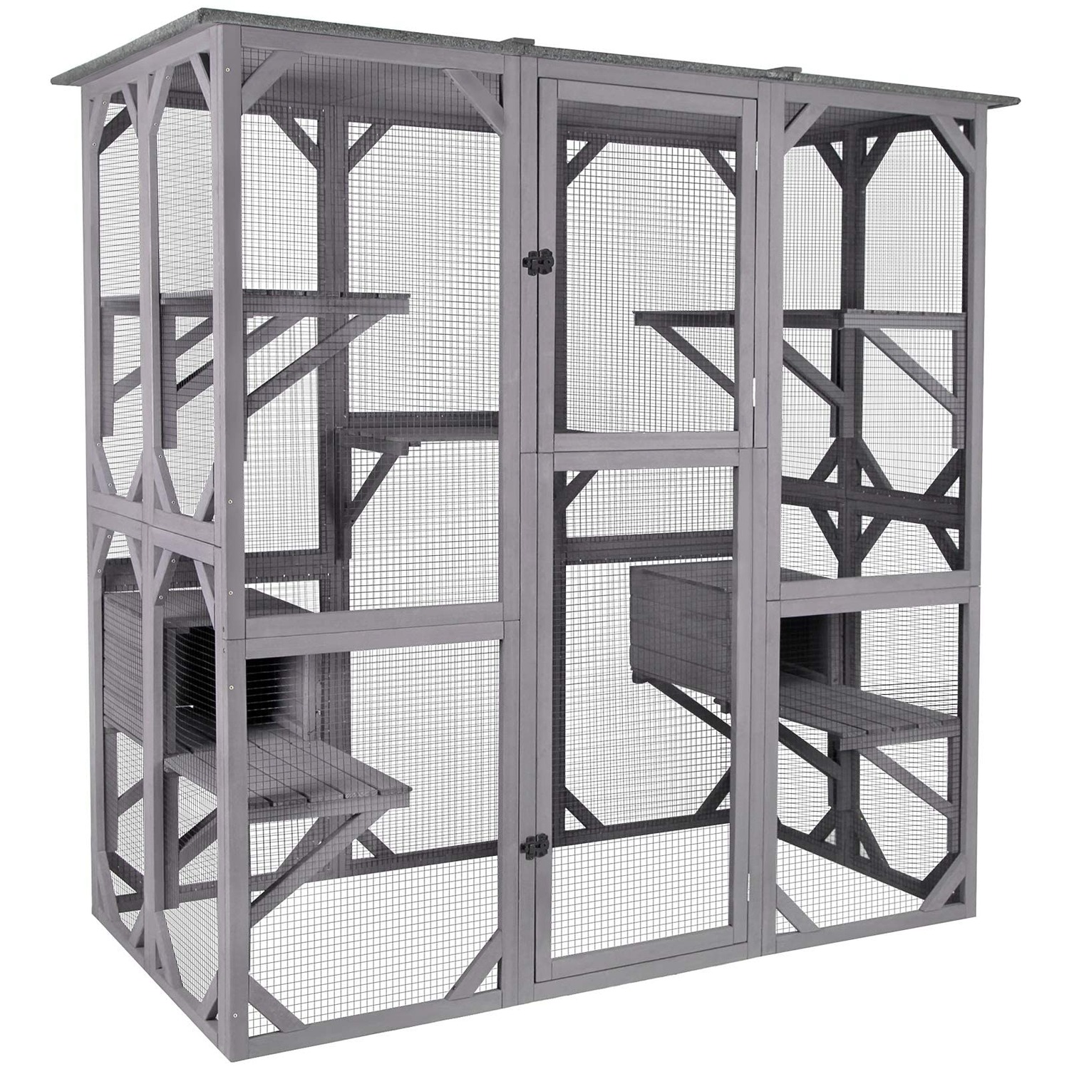 Walk-In Wooden Catio Outdoor Cat Enclosure: image 8